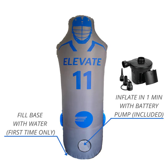 Elevate Sports 11th Man Pack - Goalie Elite + Defender Pro Lacrosse Dummy Pack