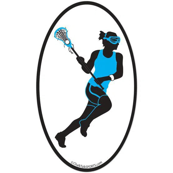 Fast Break Lacrosse Oval Car Magnet