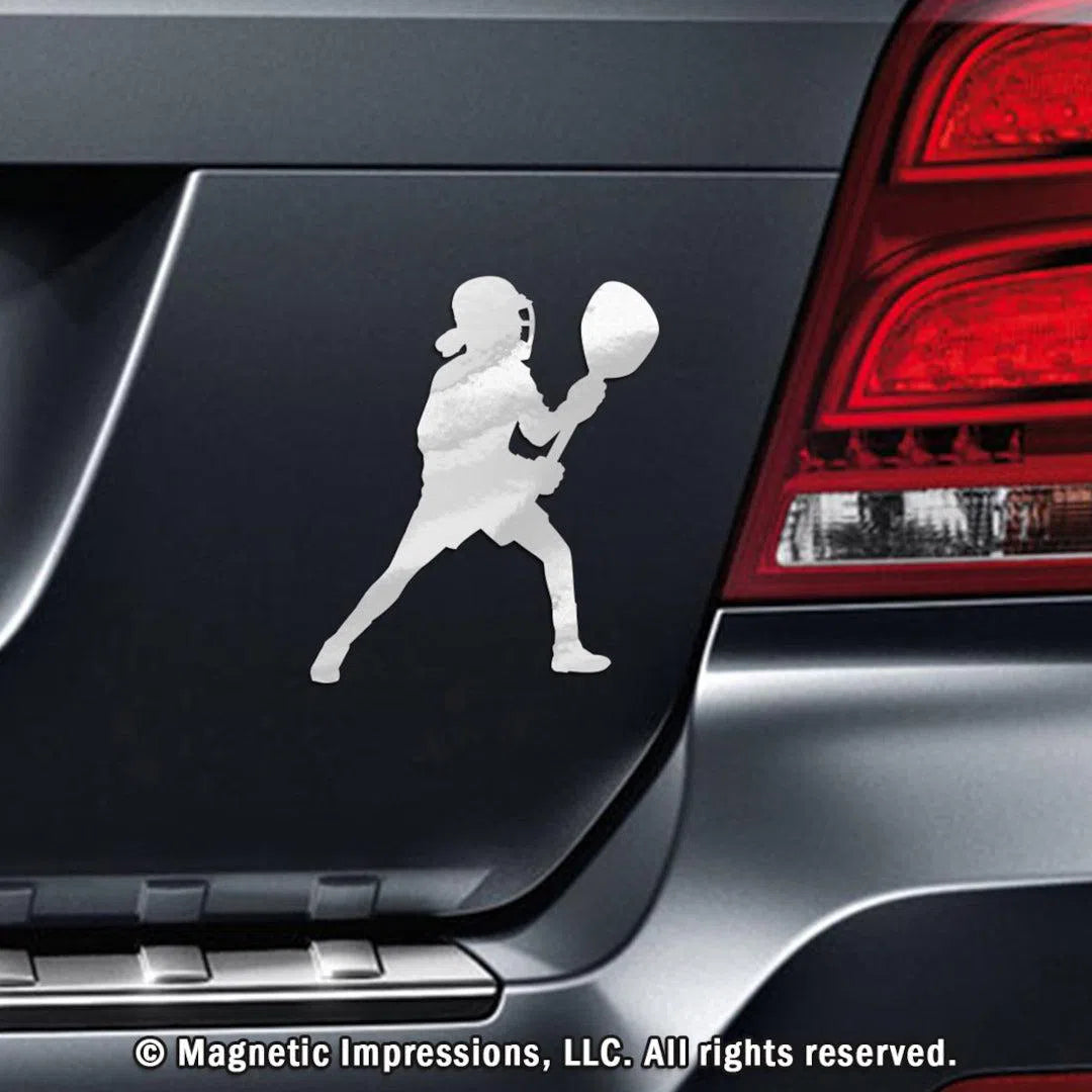 Girl's Lacrosse Goalie Car Magnet