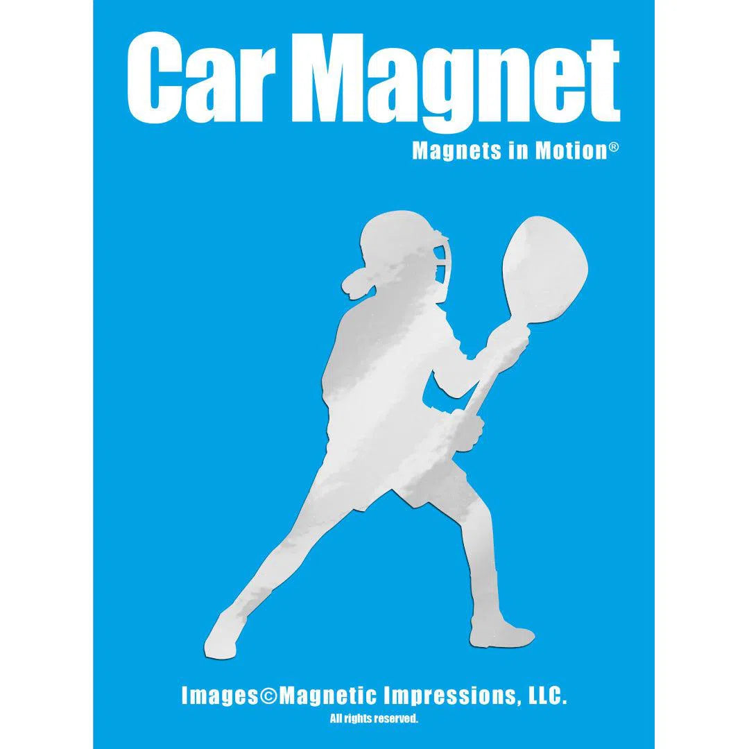 Girl's Lacrosse Goalie Car Magnet