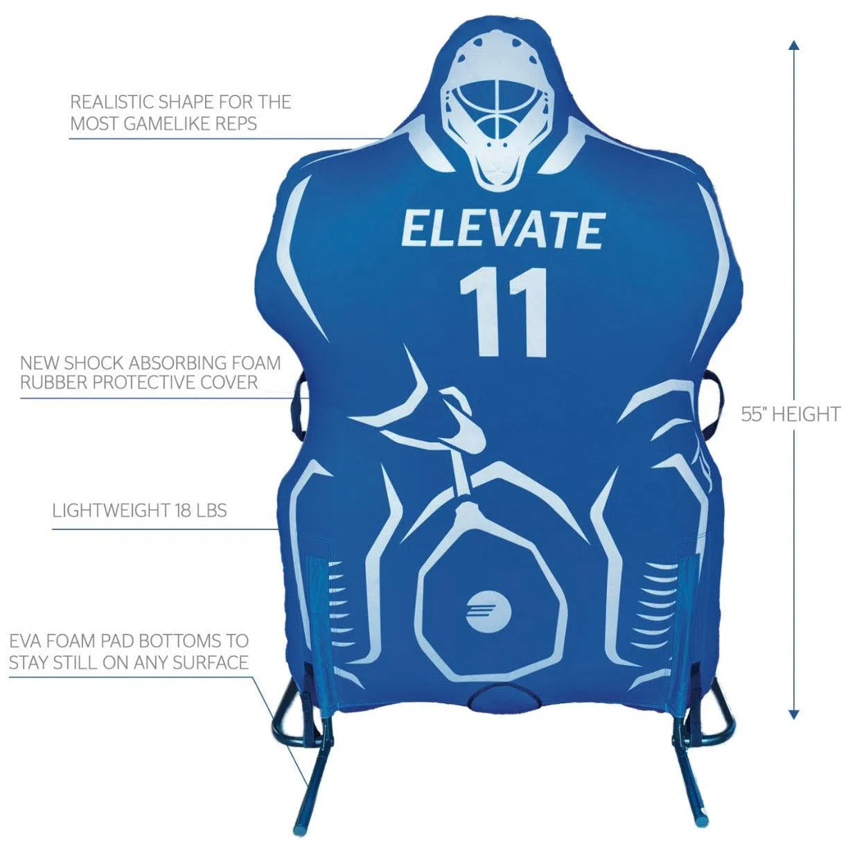 Elevate Sports 11th Man Box Goalie - Inflatable Lacrosse Dummy