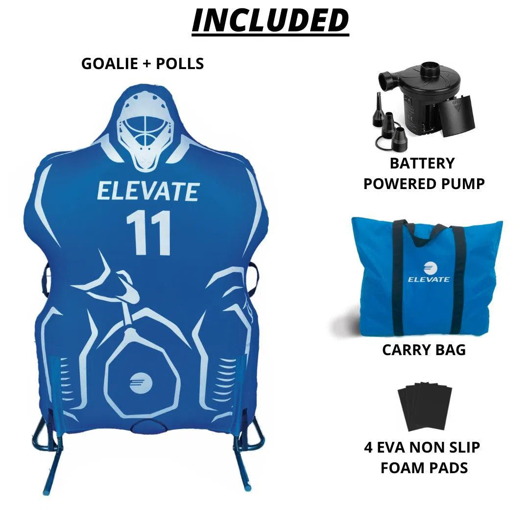 Elevate Sports 11th Man Box Goalie - Inflatable Lacrosse Dummy