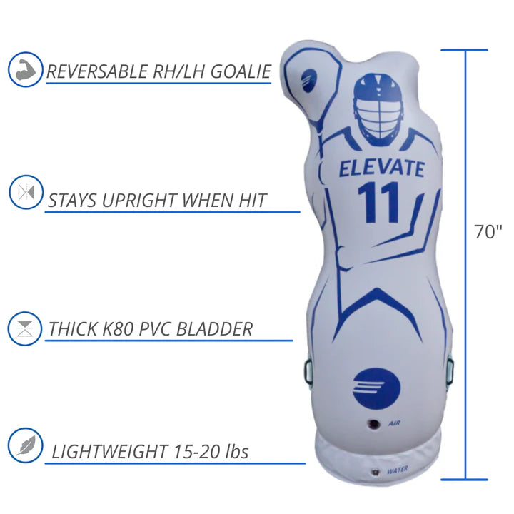 Elevate Sports 11th Man Goalie - Inflatable Lacrosse Dummy