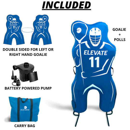 Elevate Sports 11th Man Goalie Pro - Inflatable Lacrosse Dummy
