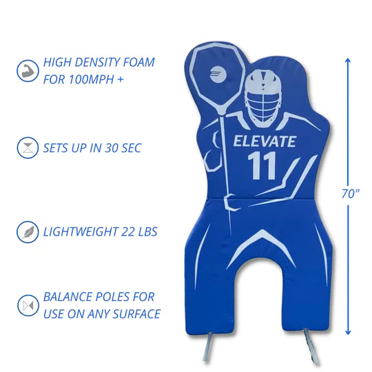 Elevate Sports 11th Man Pack - Goalie Elite + Defender Pro Lacrosse Dummy Pack