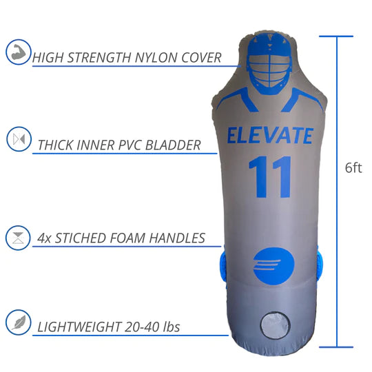 Elevate Sports 11th Man Pack - Goalie Elite + Defender Pro Lacrosse Dummy Pack