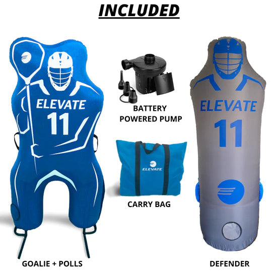 Elevate Sports 11th Man Pack - Goalie Pro + Defender Pro Lacrosse Dummy Pack